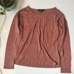 Forever 21 Soft Red Long Sleeved Shirt